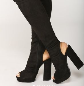 Fashion Nova Platform Thigh boots